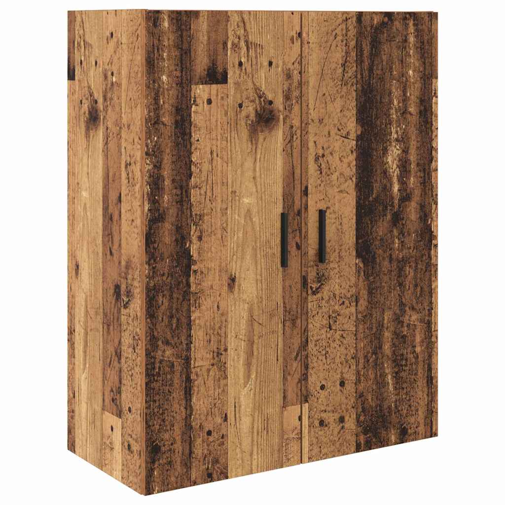 vidaXL Highboard 2 pcs Old Wood Engineered Wood and Glass