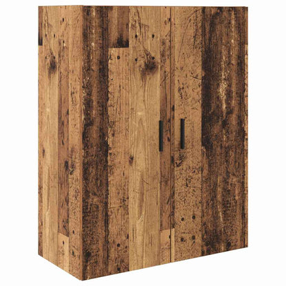 vidaXL Highboard 2 pcs Old Wood Engineered Wood and Glass