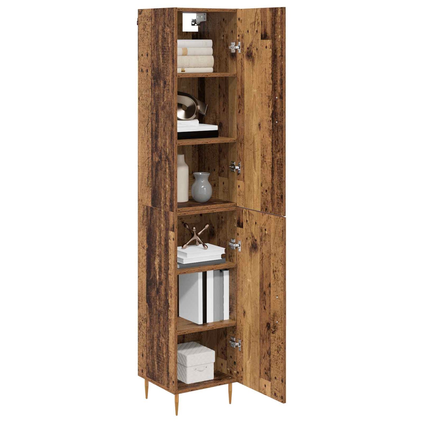 vidaXL Highboard 2 pcs Old Wood Engineered Wood