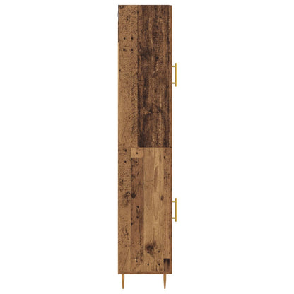 vidaXL Highboard 2 pcs Old Wood Engineered Wood