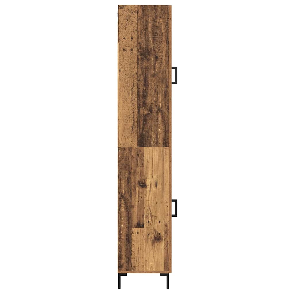 vidaXL Highboard Old Wood 34.5 x 34 x 180 cm Engineered Wood