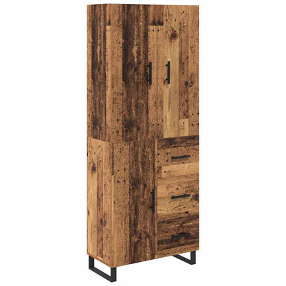 vidaXL Highboard with Drawer 2 pcs Old Wood 69.5 x 34 x 180 cm
