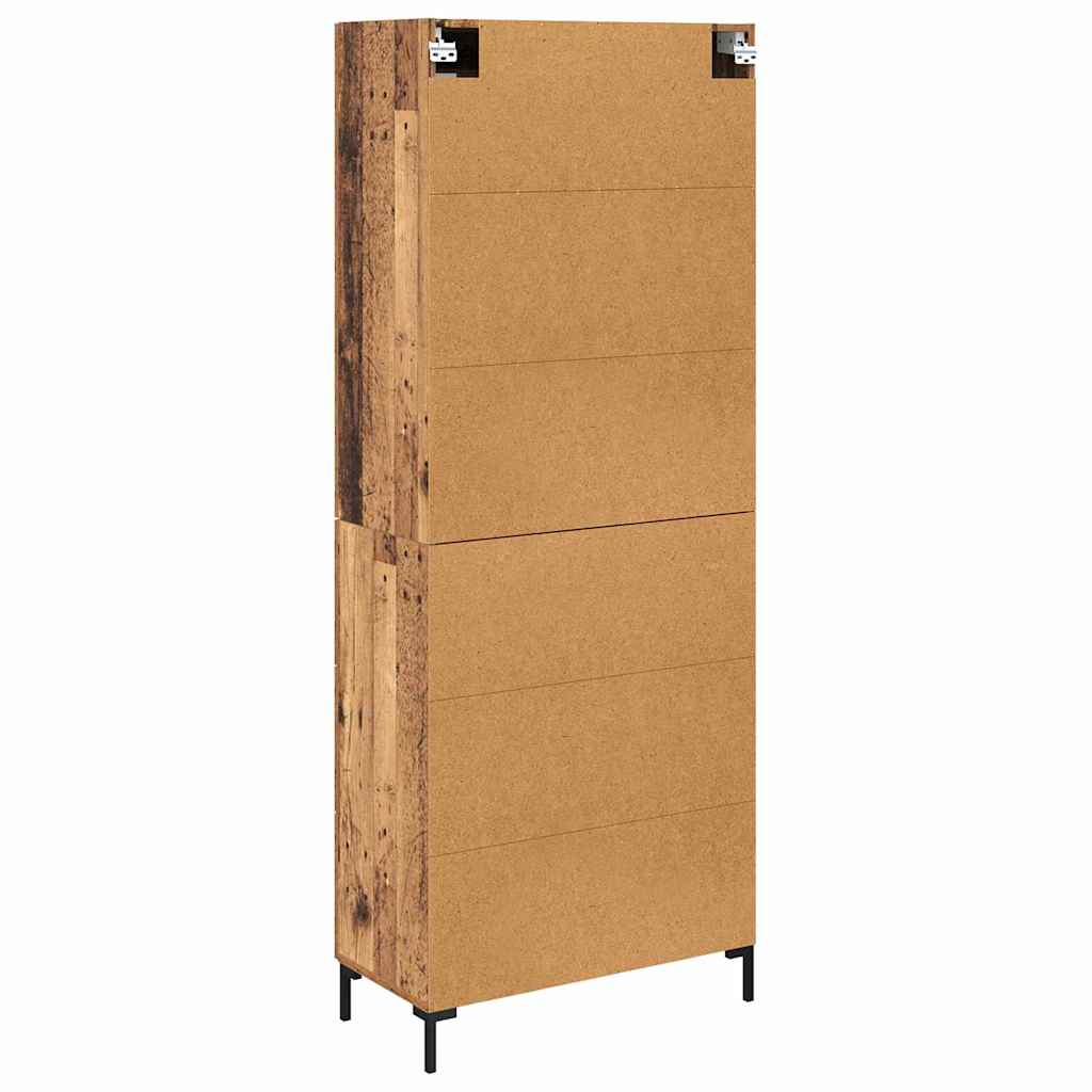 vidaXL Highboard with Drawer 2 pcs Old Wood Engineered Wood