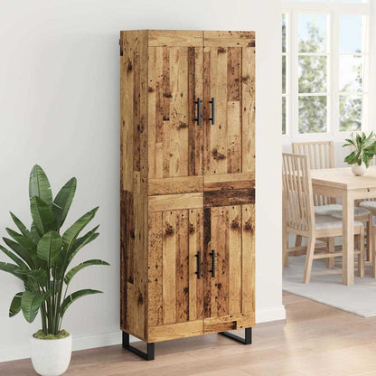vidaXL Highboard Old Wood 69.5 x 34 x 180 cm Engineered Wood