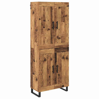 vidaXL Highboard Old Wood 69.5 x 34 x 180 cm Engineered Wood
