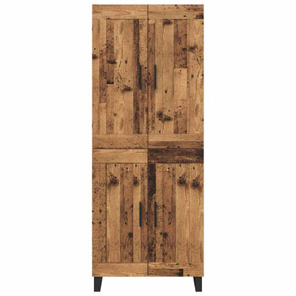 vidaXL Highboard Old Wood 69.5 x 34 x 180 cm Engineered Wood