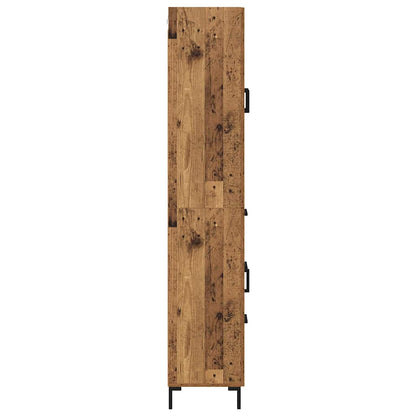 vidaXL Highboard with Drawer 2 pcs Old Wood Engineered Wood