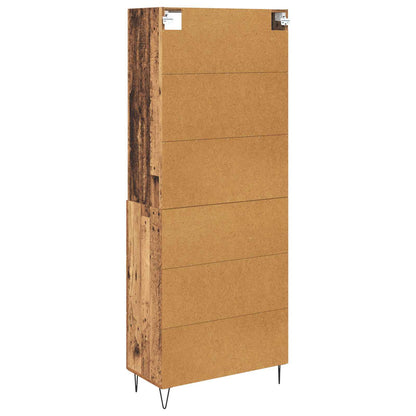 vidaXL Highboard with Drawer 2 pcs Old Wood Engineered Wood