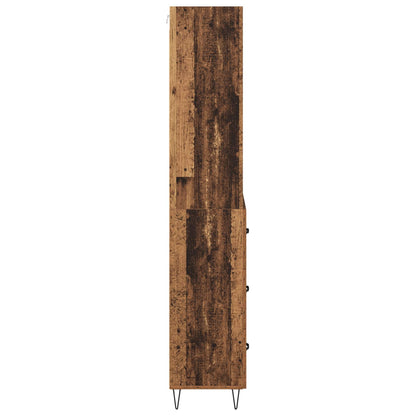 vidaXL Highboard with Drawer 2 pcs Old Wood Engineered Wood