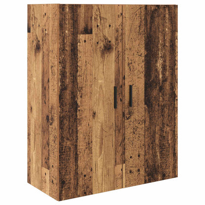 vidaXL Highboard with Drawer 2 pcs Old Wood Engineered Wood and Glass