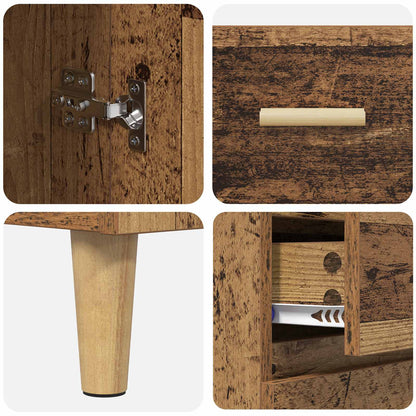 vidaXL Highboard Old Wood 69.5 x 32.5 x 180 cm Engineered Wood