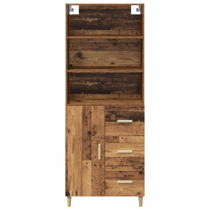 vidaXL Highboard Old Wood 69.5 x 32.5 x 180 cm Engineered Wood