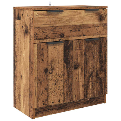 vidaXL Sideboard with Drawer 3 pcs Old Wood Engineered Wood