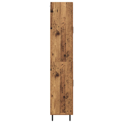 vidaXL Highboard with Drawer 2 pcs Old Wood Engineered Wood