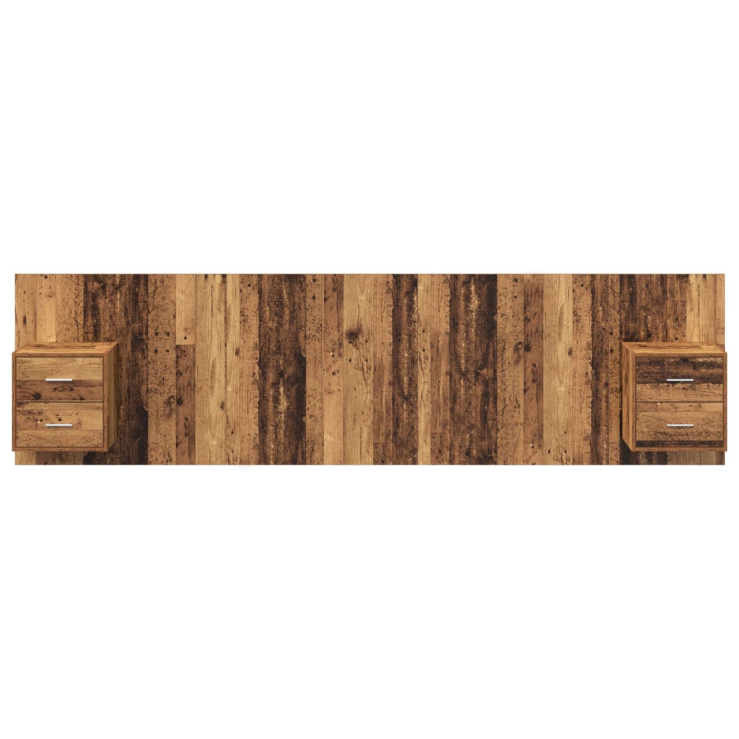 vidaXL Headboard with Cabinet 3 pcs Old Wood Engineered Wood