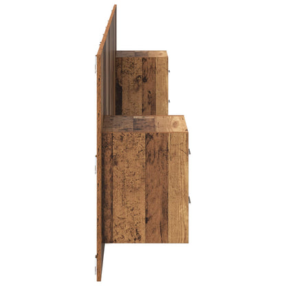 vidaXL Headboard with Cabinet 3 pcs Old Wood Engineered Wood