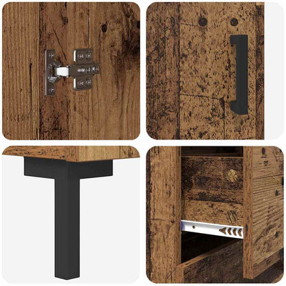 vidaXL Highboard Old Wood 69.5 x 34 x 180 cm Engineered Wood