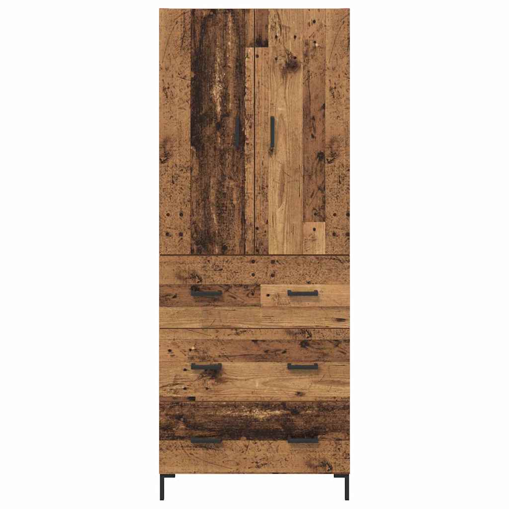 vidaXL Highboard Old Wood 69.5 x 34 x 180 cm Engineered Wood