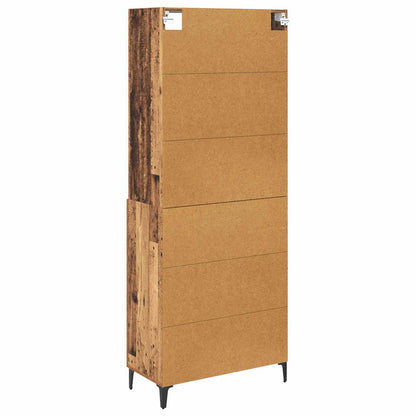 vidaXL Highboard Old Wood 69.5 x 34 x 180 cm Engineered Wood