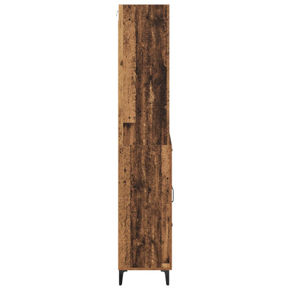 vidaXL Highboard Old Wood 69.5 x 34 x 180 cm Engineered Wood