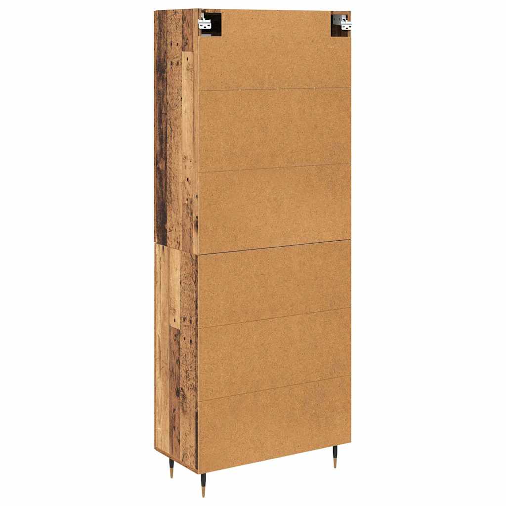 vidaXL Highboard 2 pcs Old Wood Engineered Wood