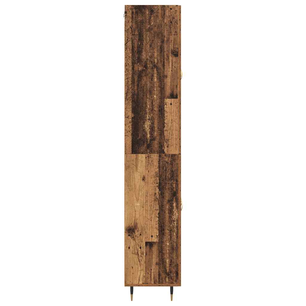 vidaXL Highboard 2 pcs Old Wood Engineered Wood