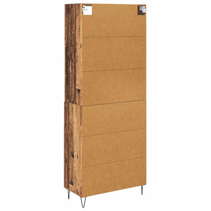 vidaXL Highboard with Drawer 2 pcs Old Wood Engineered Wood