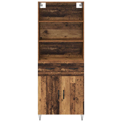 vidaXL Highboard with Drawer 2 pcs Old Wood Engineered Wood