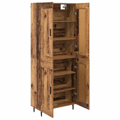 vidaXL Highboard 2 pcs Old Wood Engineered Wood