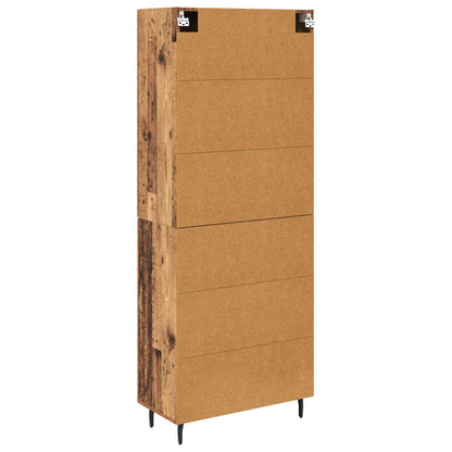 vidaXL Highboard 2 pcs Old Wood Engineered Wood