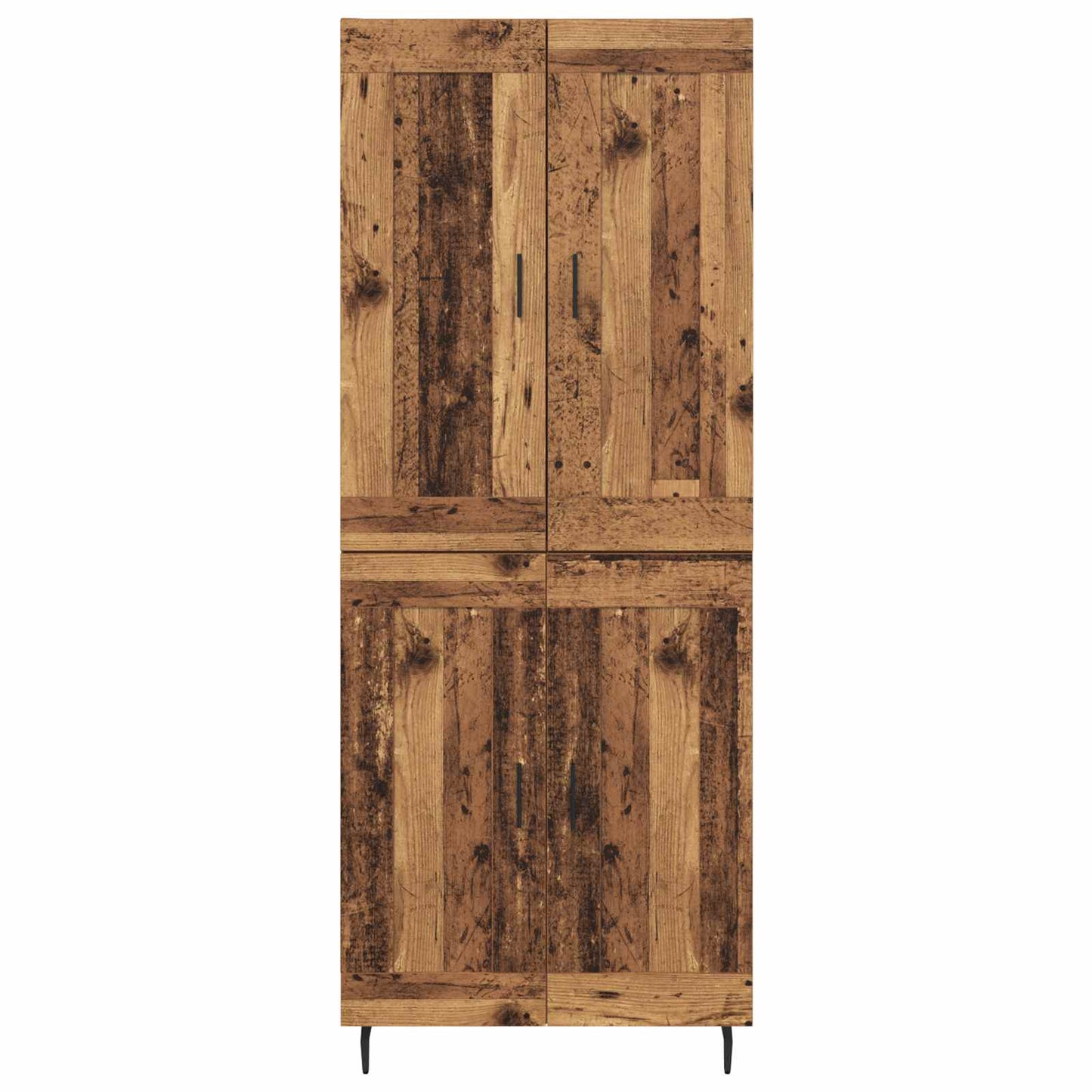 vidaXL Highboard 2 pcs Old Wood Engineered Wood
