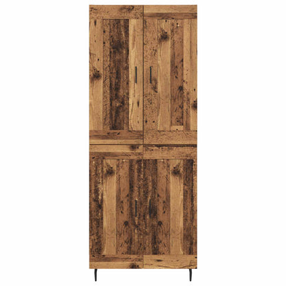 vidaXL Highboard 2 pcs Old Wood Engineered Wood