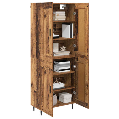 vidaXL Highboard 2 pcs Old Wood Engineered Wood