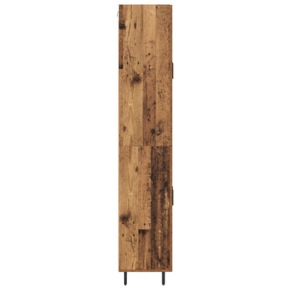 vidaXL Highboard 2 pcs Old Wood Engineered Wood