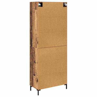 vidaXL Highboard with Drawer 2 pcs Old Wood Engineered Wood
