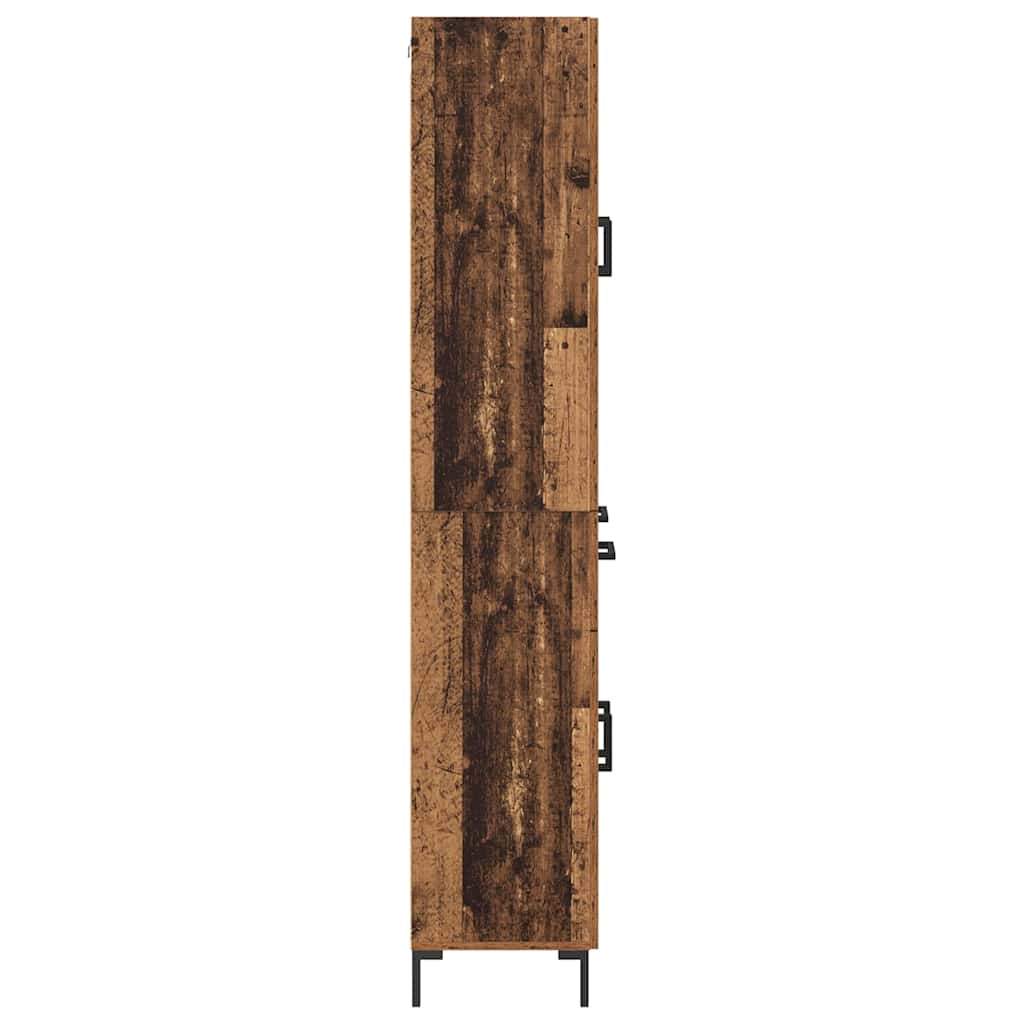 vidaXL Highboard with Drawer 2 pcs Old Wood Engineered Wood