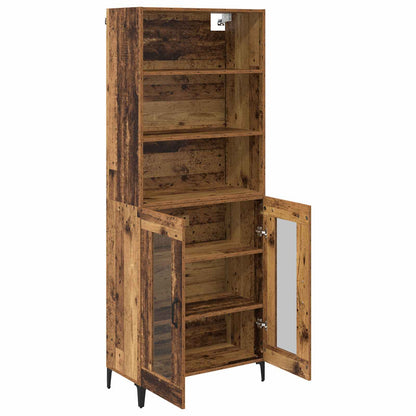 vidaXL Highboard Old Wood 69.5 x 34 x 180 cm Engineered Wood