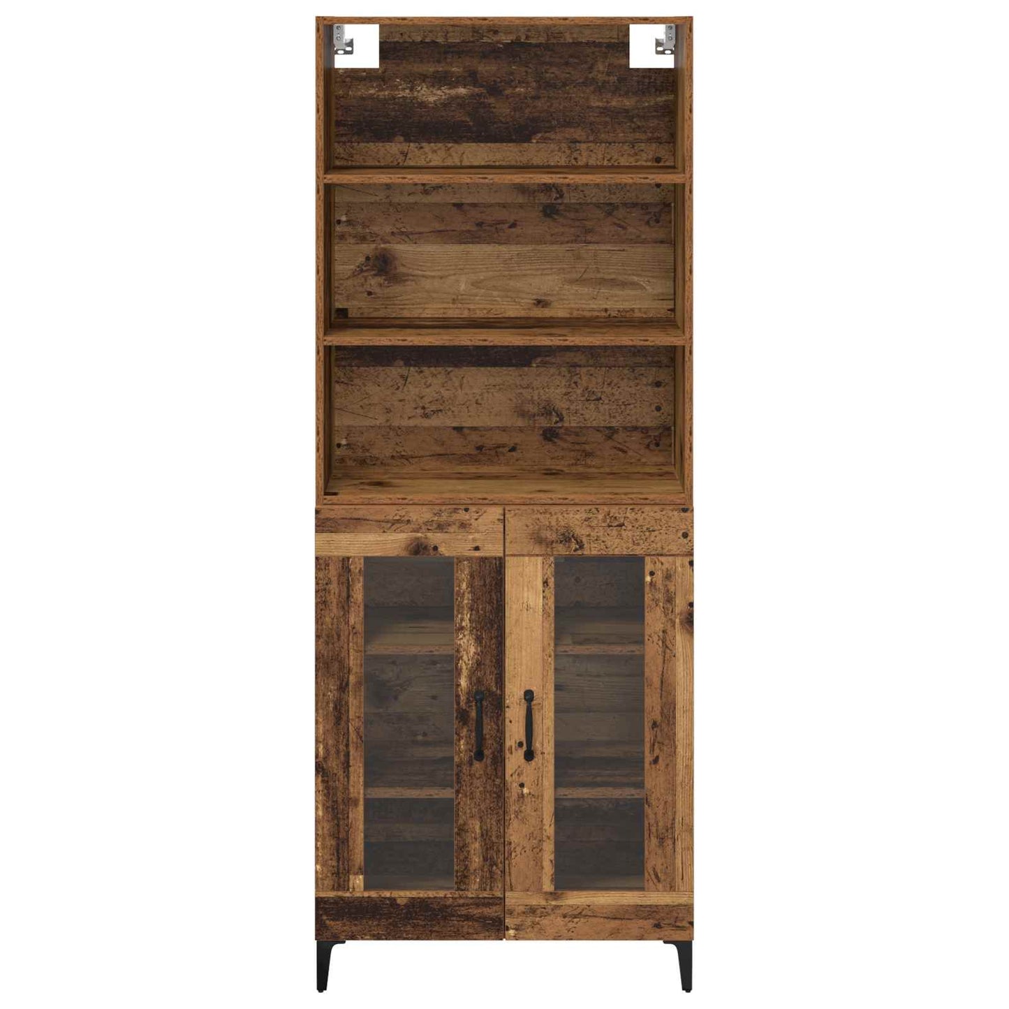 vidaXL Highboard Old Wood 69.5 x 34 x 180 cm Engineered Wood