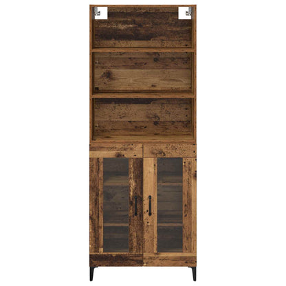 vidaXL Highboard Old Wood 69.5 x 34 x 180 cm Engineered Wood