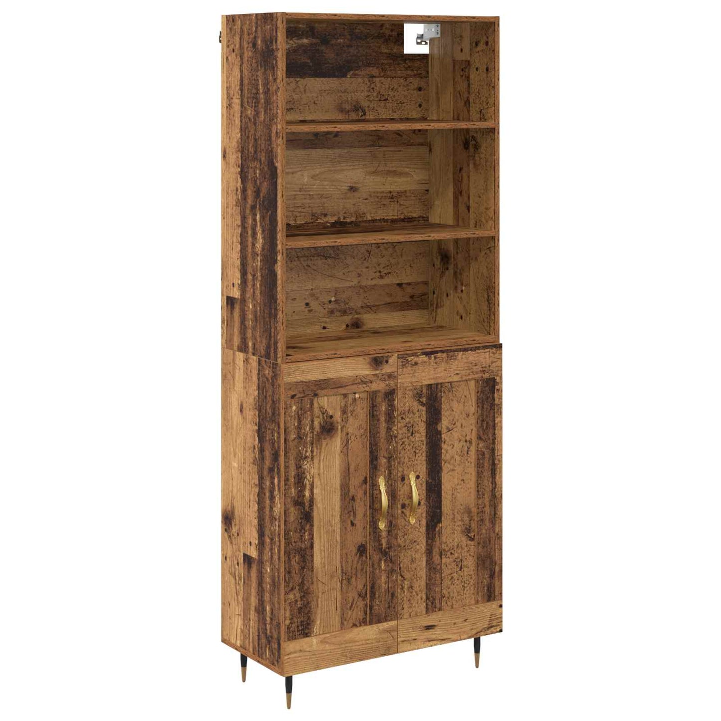 vidaXL Highboard Old Wood 69.5 x 34 x 180 cm Engineered Wood
