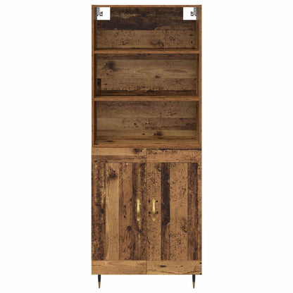 vidaXL Highboard Old Wood 69.5 x 34 x 180 cm Engineered Wood