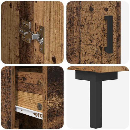 vidaXL Highboard Old Wood 69.5 x 34 x 180 cm Engineered Wood