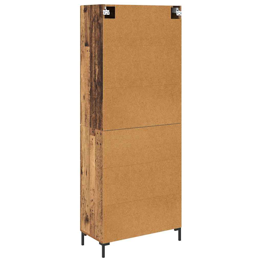 vidaXL Highboard Old Wood 69.5 x 34 x 180 cm Engineered Wood