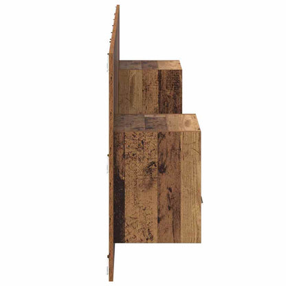 vidaXL Headboard with Cabinet 3 pcs Old Wood Engineered Wood