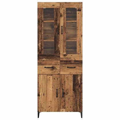 vidaXL Highboard Old Wood 69.5 x 34 x 180 cm Engineered Wood