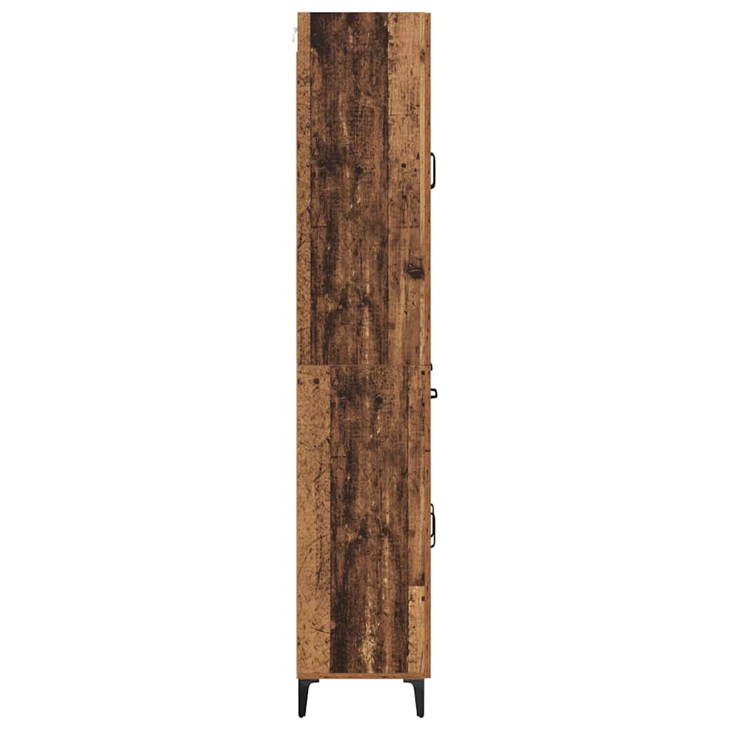 vidaXL Highboard Old Wood 69.5 x 34 x 180 cm Engineered Wood