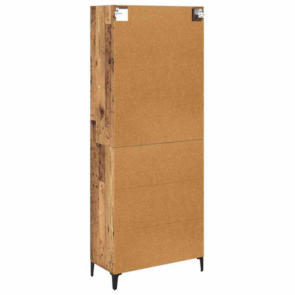 vidaXL Highboard Old Wood 69.5 x 34 x 180 cm Engineered Wood