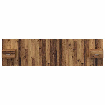 vidaXL Headboard with Cabinet 3 pcs Old Wood Engineered Wood