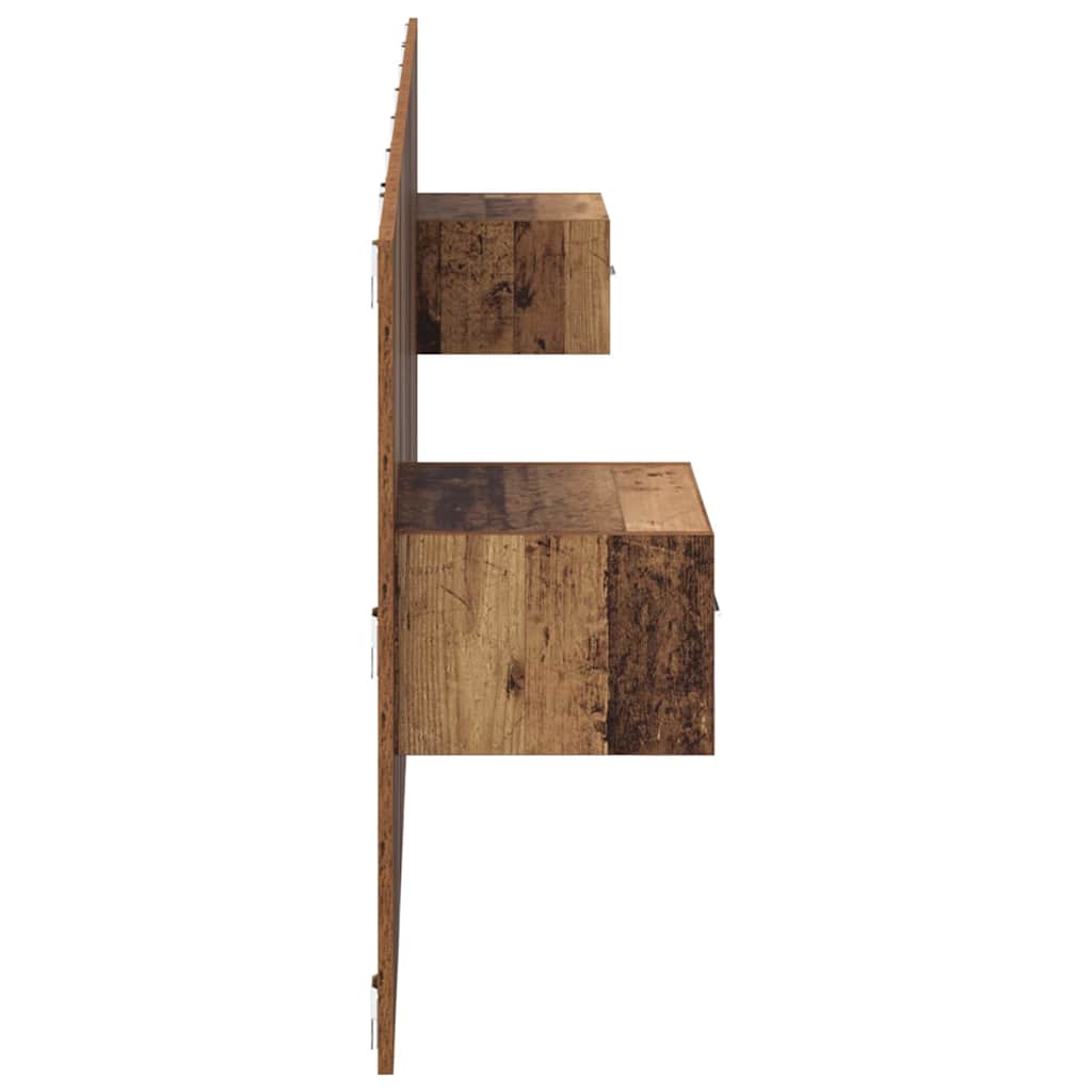 vidaXL Headboard with Cabinet 3 pcs Old Wood Engineered Wood