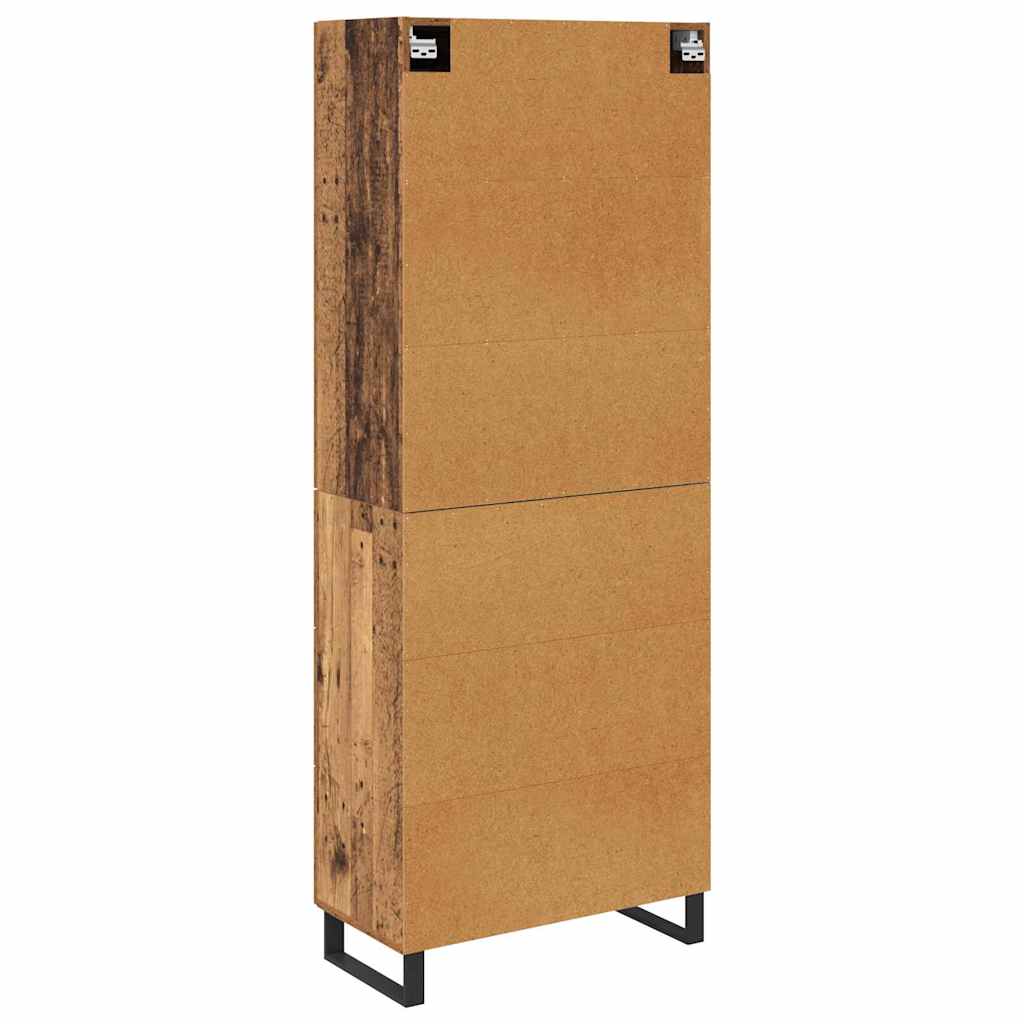 vidaXL Highboard with Drawer 2 pcs Old Wood 69.5 x 34 x 180 cm